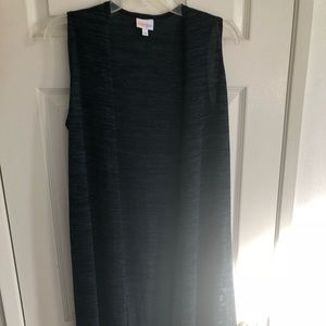 Lularoe Joy Vest-Size XS-Teal and Black